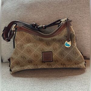 Authentic Dooney & Bourke Vintage Monogram Hobo Style Handbag Shoulder Bag